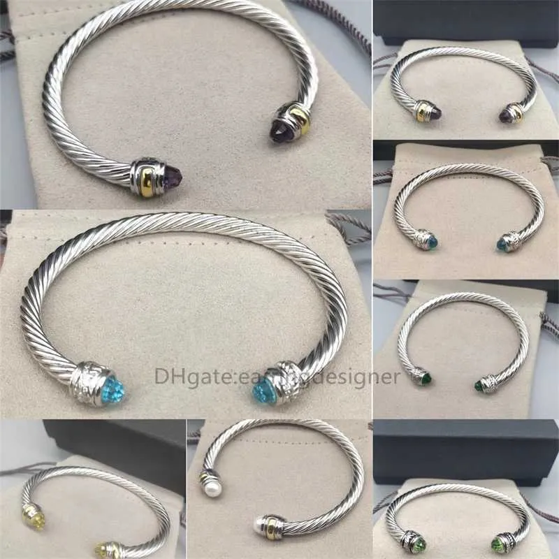 Open Designer Sieraden Twisted Kabel Armband Manchet Heren Bangles Charm Dames Bangle Draad Kruis Merk Vintage C-vormig_voghion.com