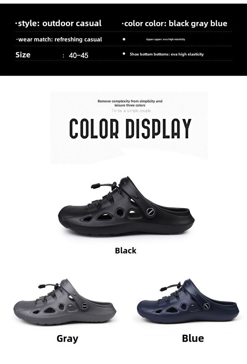 2023 new lace-up EVA outdoor hole soft trend summer beach shoes spot wholesale a generation of hair_voghion.com