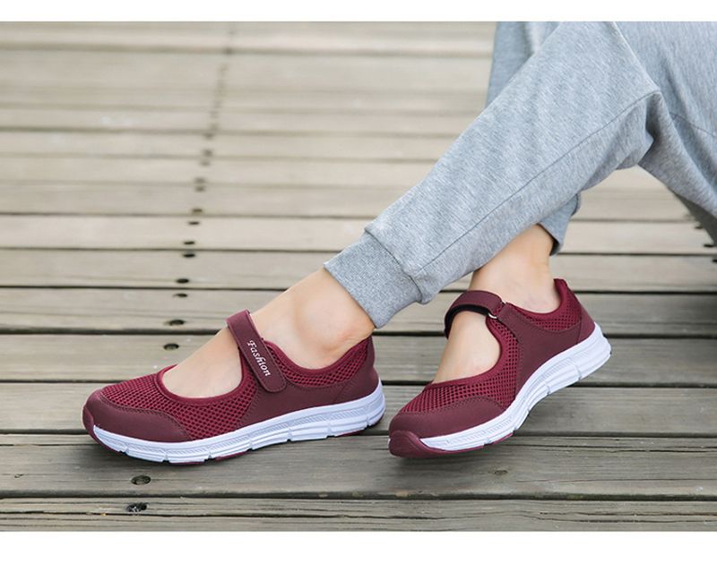 Scarpe da mamma in velcro per donna, nuove, estive, a rete larga, leggere, casual, comode e comode da passeggio_voghion.com