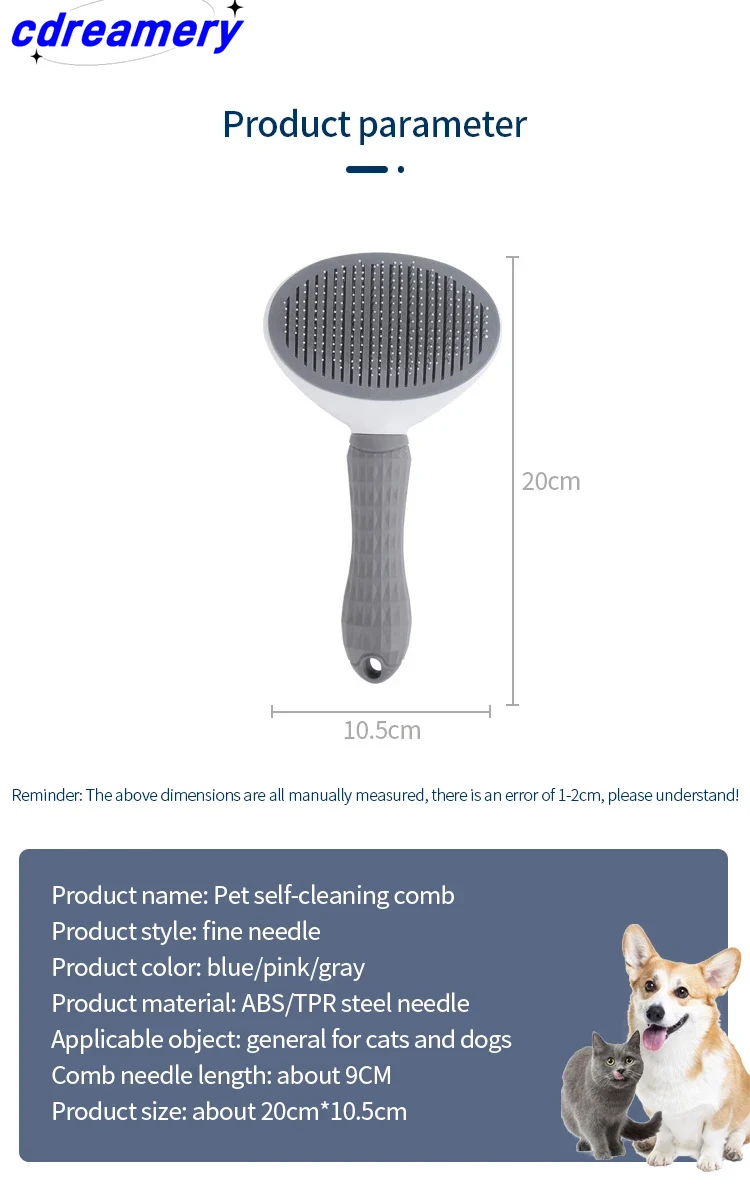 1 stuk Huisdierkattenhaarborstel Hondenkam Verzorging Kattenborstel Roestvrijstalen kam Voor lang haar Hondenreiniging Huisdieren Kat Hondenaccessoires_voghion.com