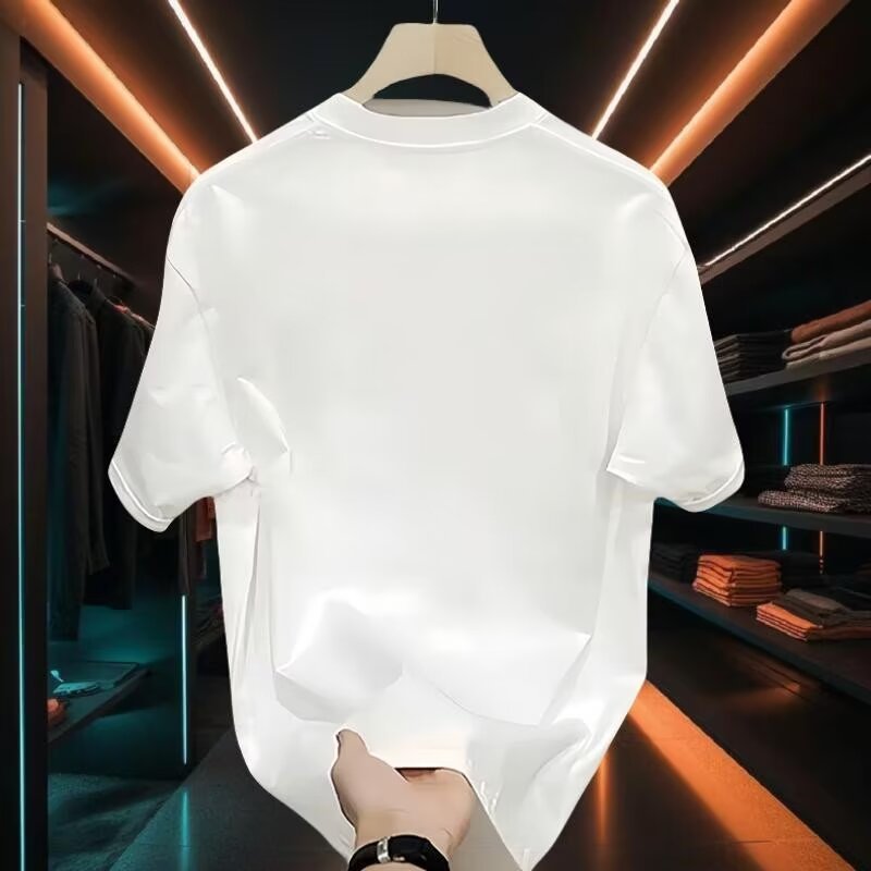 2024 Summer Alphabet Printed Simple Versatile Short Couples Half Sleeved T-shirt For Men's And Women's Tops_voghion.com