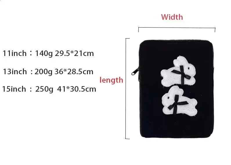 Cute Rabbit Computer Bag Suitable for iPad 9.7-11 inch bookHP 13.3141515.616 Inch Laptop Bags Protective Case 240907_voghion.com