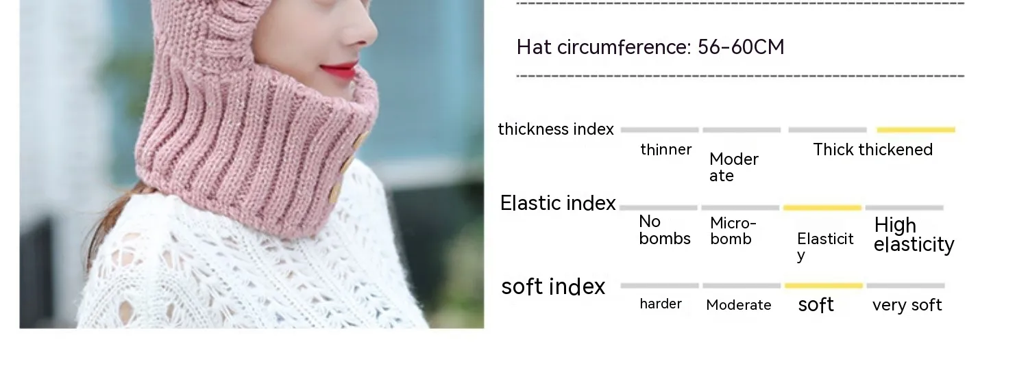 Ensemble bonnet écharpe balaclava tricoté pour hiver chaud_voghion.com
