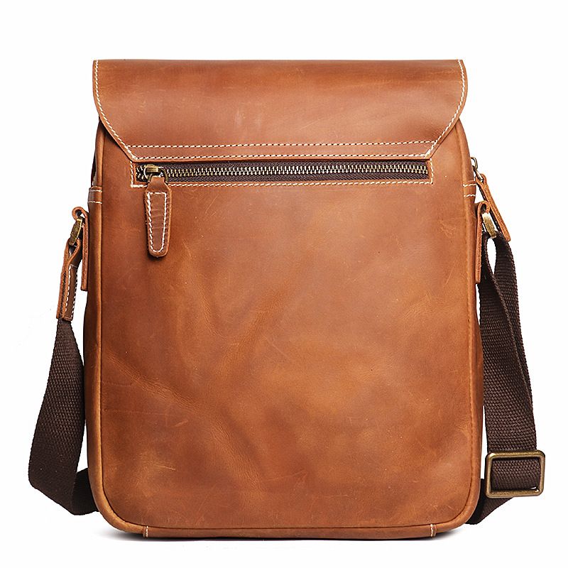 Neue handgefertigte Umhänget aus Leder für Herren, Umhänget, Crazy Horse Leder, Retro-Mode, Rindsleder,_voghion.com