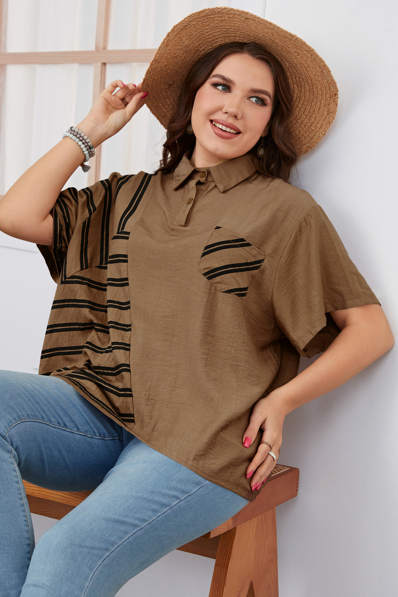 Women's loose shirt large size women's clothing_voghion.com