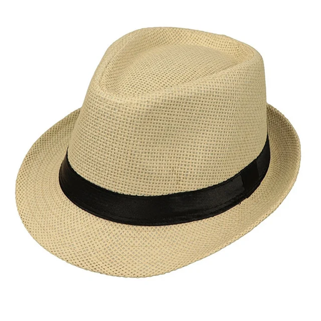 Offre spéciale Offre spéciale Enfants 54cm Été Rétro Ruban Respirant Bulrush Paille Plage Panama Chapeau chapeau de soleil Garçon Chapeaux de Soleil_voghion.com