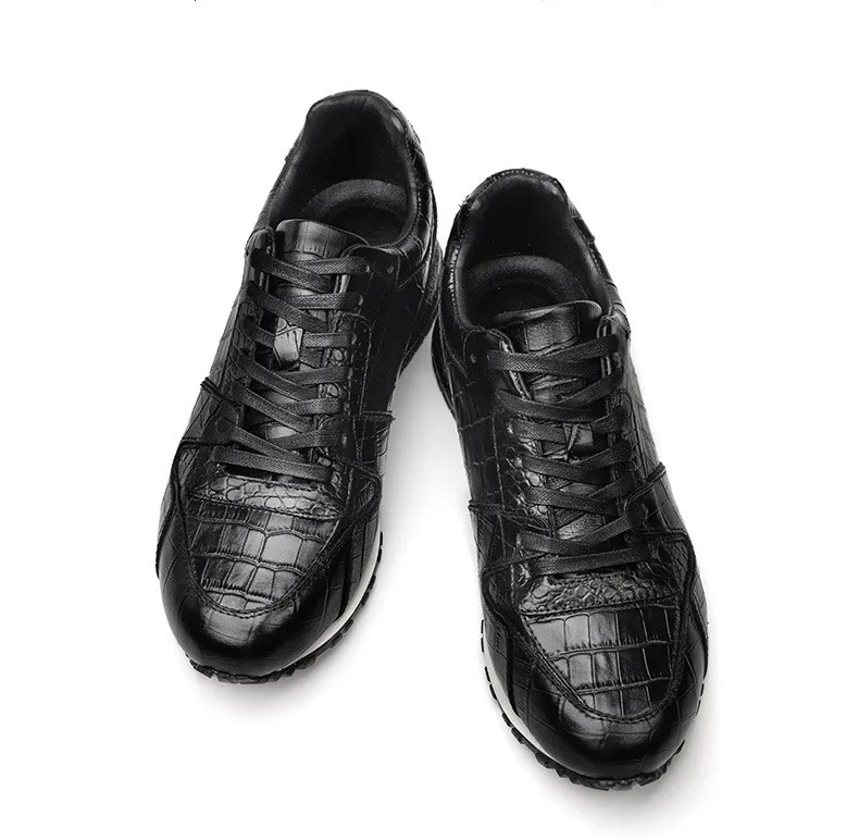Scarpe da ginnastica casual di alta qualità Full Gain Dialy con design a coccodrillo in pelle naturale da uomo, comode e con aumento dell'altezza_voghion.com