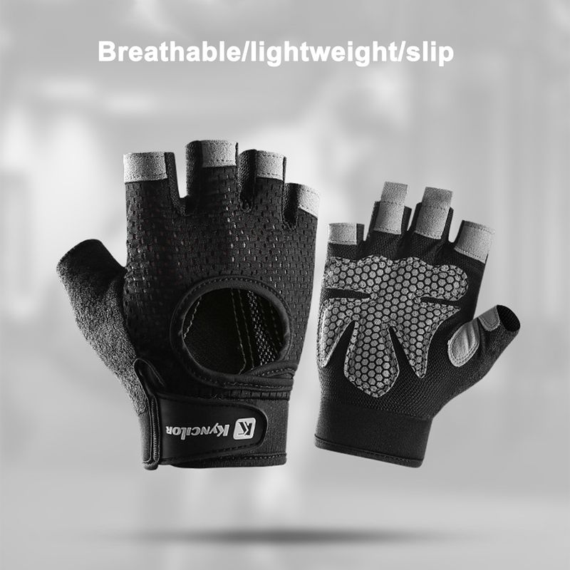 SportLife 1 par träningspass Halvfinger Handflatsskydd Nylon Andas träningsgymnastikhandskar för Fiess_voghion.com