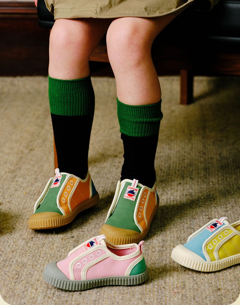 Farblich passende Kinder Canvas Mädchen Cookie Jungen Kindergarten Indoor Babyschuhe_voghion.com