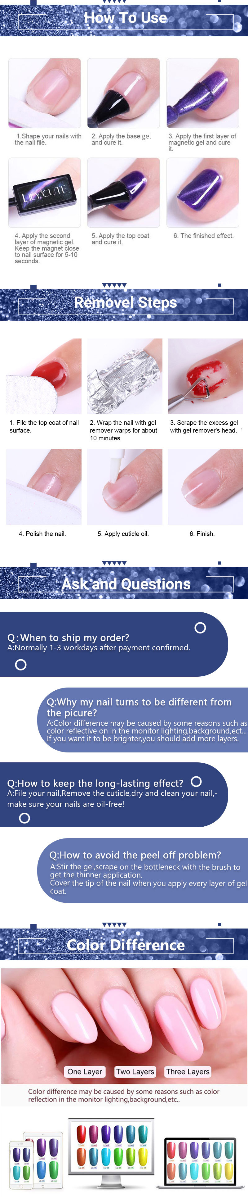 Nail Glue New Product Glare Peacock Cat's Eye Glue Flash Disco Reflective Broken Diamond Nail Polish Glue_voghion.com