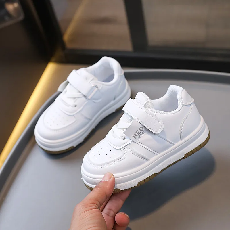 Klettverschluss Sneaker Für Kinder Aus Leder Sport Freizeitschuhe_voghion.com