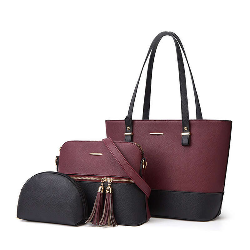 Uus ema ja lapse kolmeosaline õlakottide komplekt, kaldus ristiga käekott, naiste kott_voghion.com