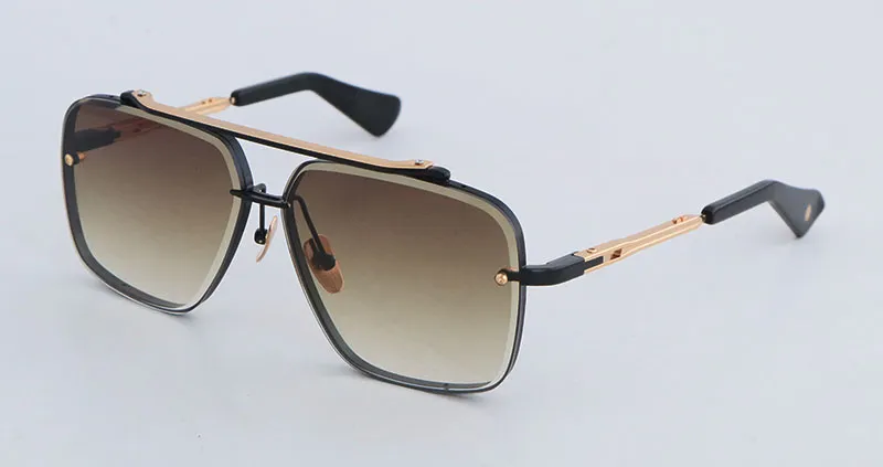Modedesigner SIX Metall-Sonnenbrillen für Männer Große quadratische Gläser Vintage Herren Damen Klassische Promi-Stil Brillen_voghion.com