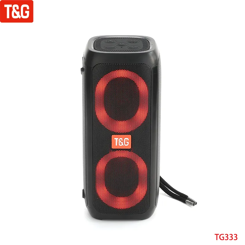 TG333 Portable Wireless Bluetooth Subwoofer Waterproof Outdoor TF USB Stereo With Phone Stand Speaker_voghion.com