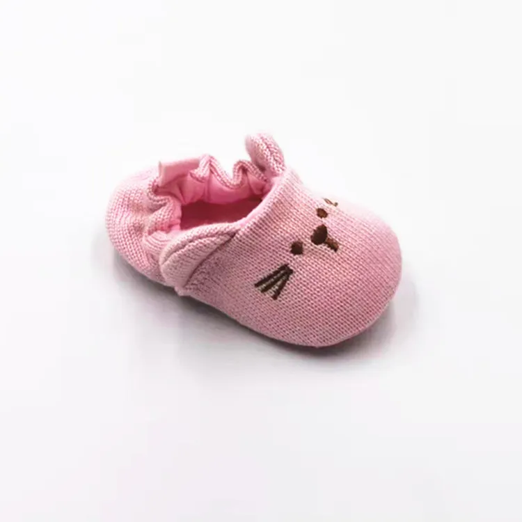 Adorabil pentru sugari Toddler băiat fată tricotată pătuț pantofi Cutefeet drăguț desene animate anti-alunecare Prewalker Baby papuci 0-18 luni_voghion.com