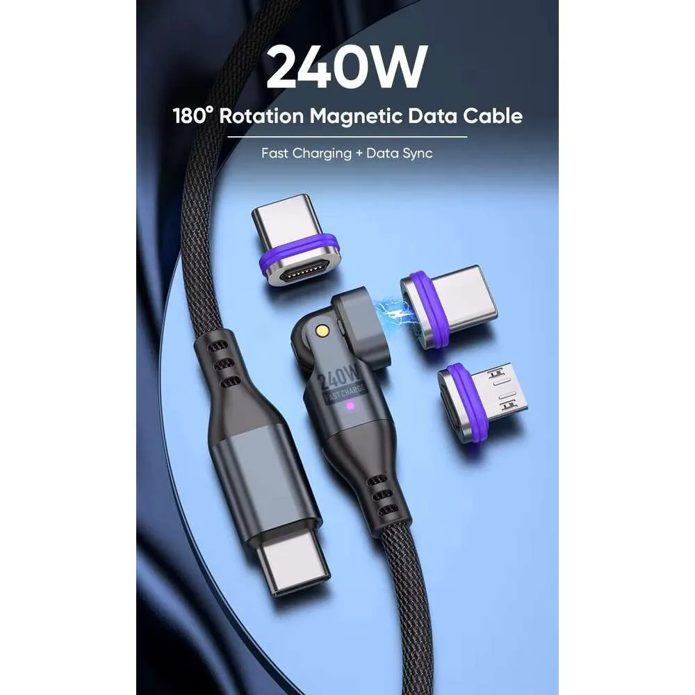 Creative Mobile Phone Accessories Durable Magnetic 3-in-1 Convenient Charger 240 Wc Cable Fast Charging Micro_voghion.com