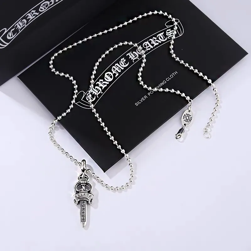 Collane di alta qualità vintage in argento sterling per donne e uomini, con ciondolo a forma di scheletro, girocollo, gioielli di design Chromely_voghion.com