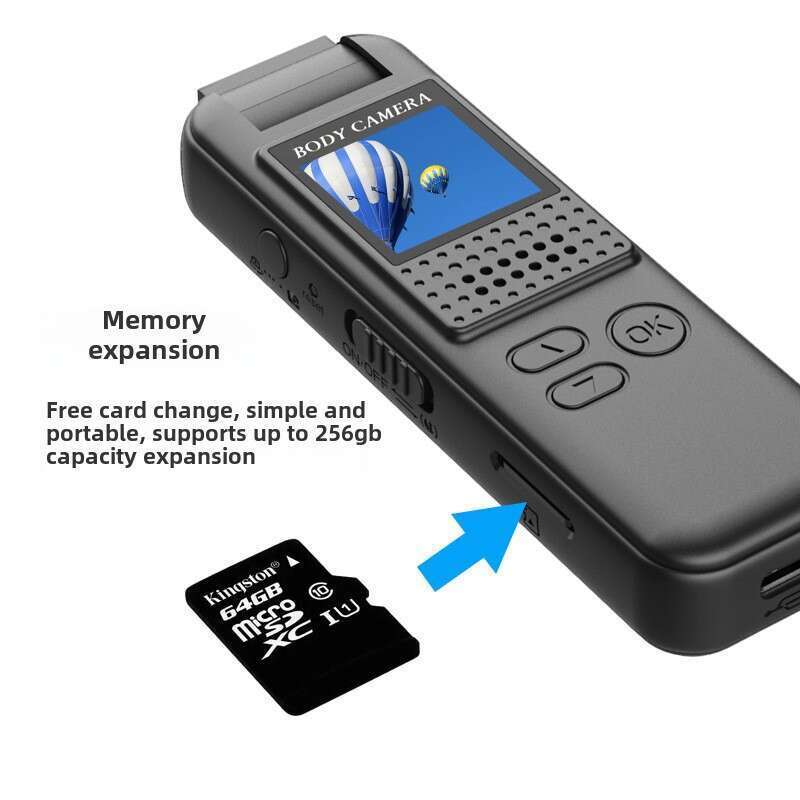 High Definition Night Vision Camera With Screen, Intelligent Noise Reduction, Back Clip, Conference Recording,_voghion.com