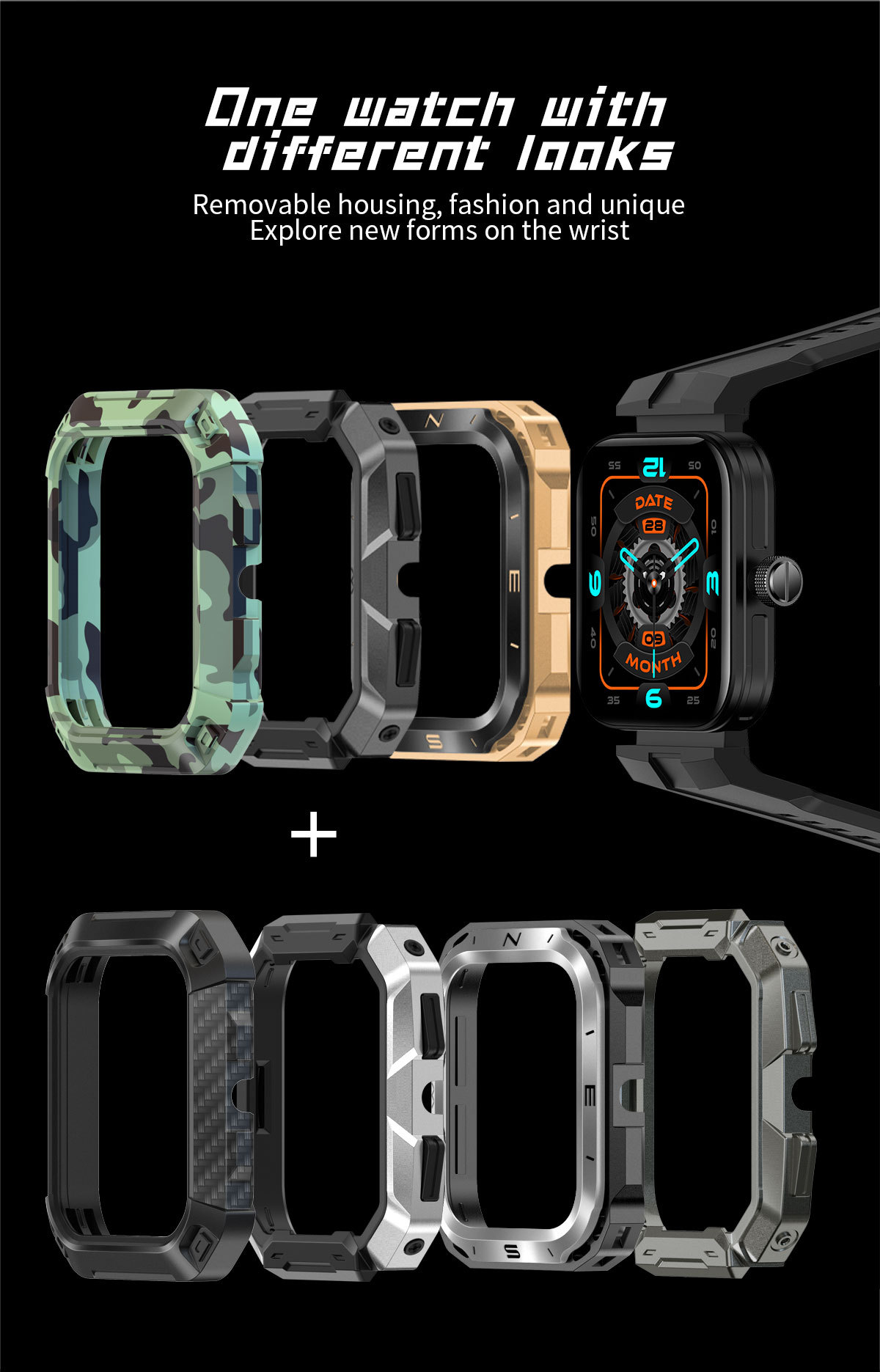 BT Smart Talk Watch D23 Carcasă detașabilă 1.85 Ecran mare Sport impermeabil Cameră ceas inteligent sport ceas_voghion.com