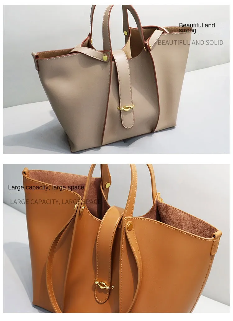 Abendtaschen Echtes Leder Tote Damentasche Herbst- und Wintermode Lässige Handtasche Schulter Große Kapazität Crossbody_voghion.com