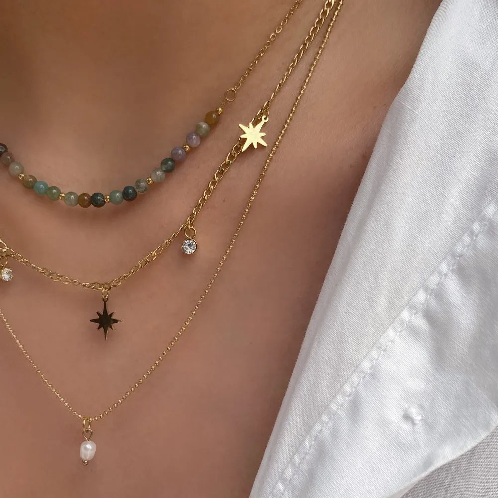 Anhänger Halsketten Vintage Star Pailletten Kristall Künstliche Perlenkette Für Frauen Boho Mode Goldfarbene Perlenkette_voghion.com