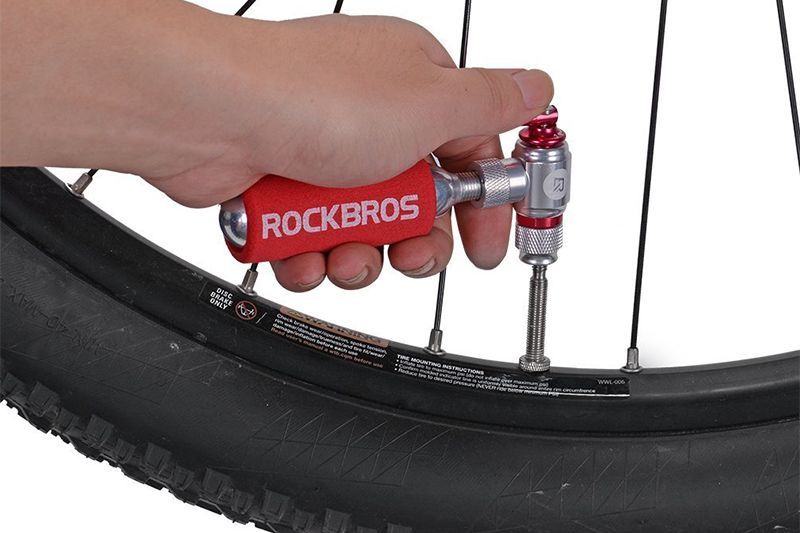 ROCKBROS Mini Fahrrad CO2 Pumpe, Luftpumpe für Presta/Schrader Ventile, 20g_voghion.com