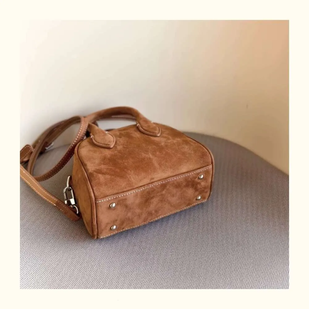 Sac à bandoulière rétro tendance en cuir véritable et daim pour femme_voghion.com