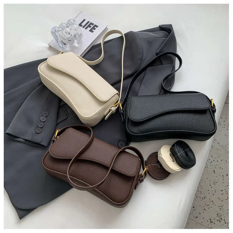 Fashion Shoulder And Crossbody Bag With Lychee Texture For Women_voghion.com