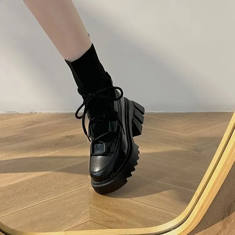 Mesh-Plateauschuhe, modisch, dickbesohlte Knöchel, bequemer Schnee für Damen, Botas de Mujer, Stiefel 240904_voghion.com