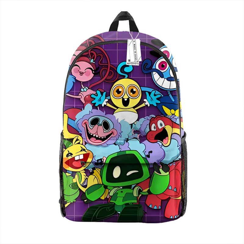 Schulrucksack für Kinder mit Regenbogen-Freunden, verstellbare Träger, bequeme Passform_voghion.com