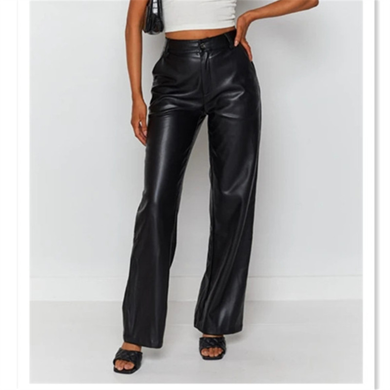 Women's High-elastic Leather Pants For Women Stylish Pu Trousers_voghion.com