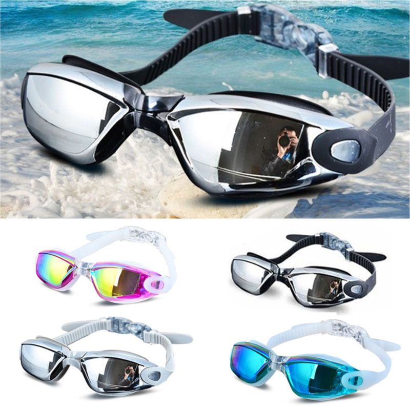 Adult HD Goggles Mya Waterprooti-fog Electroplated Large Frame Glasses Professioal Swimmig Equipmet for Me ad_voghion.com