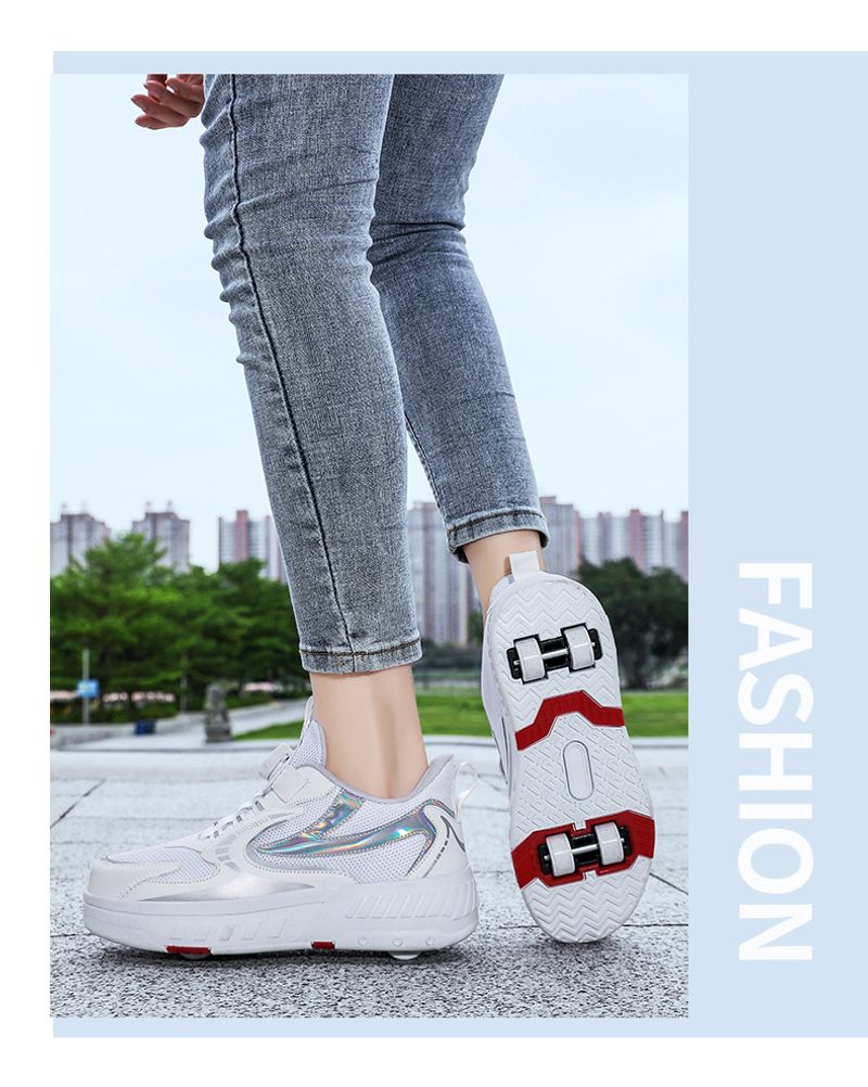 Mother&Kids Four-wheeled children's Boy student roller skates invisible shrinkage deformation_voghion.com