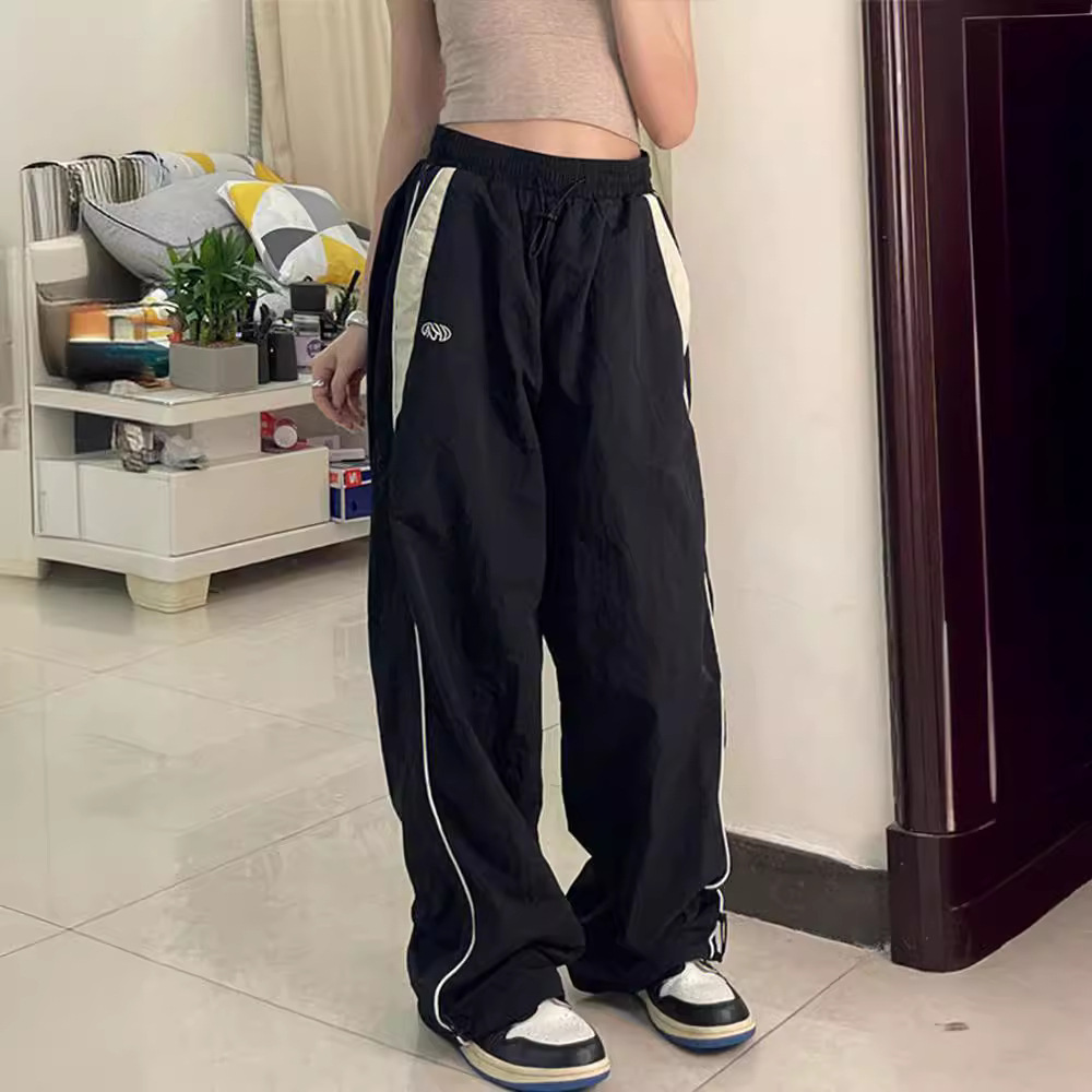 Women's Clothing Leisure Personality Niche Street Elastic High Waist Loose Sports Wide Leg Pants