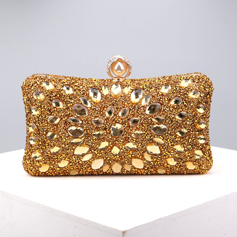 Sac de soirée polyvalent pour banquet de mode féminine avec incrustations de diamants populaires_voghion.com