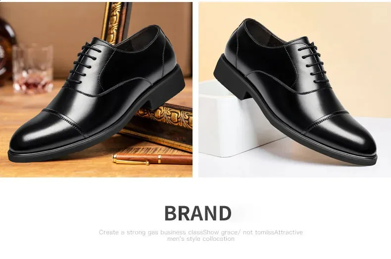 Größer werdende Schuhe für Männer, die größer werden, 6 cm, unsichtbare Einlegesohle für den täglichen Gebrauch, erhöhte Hochzeits-Oxfords für Herren_voghion.com
