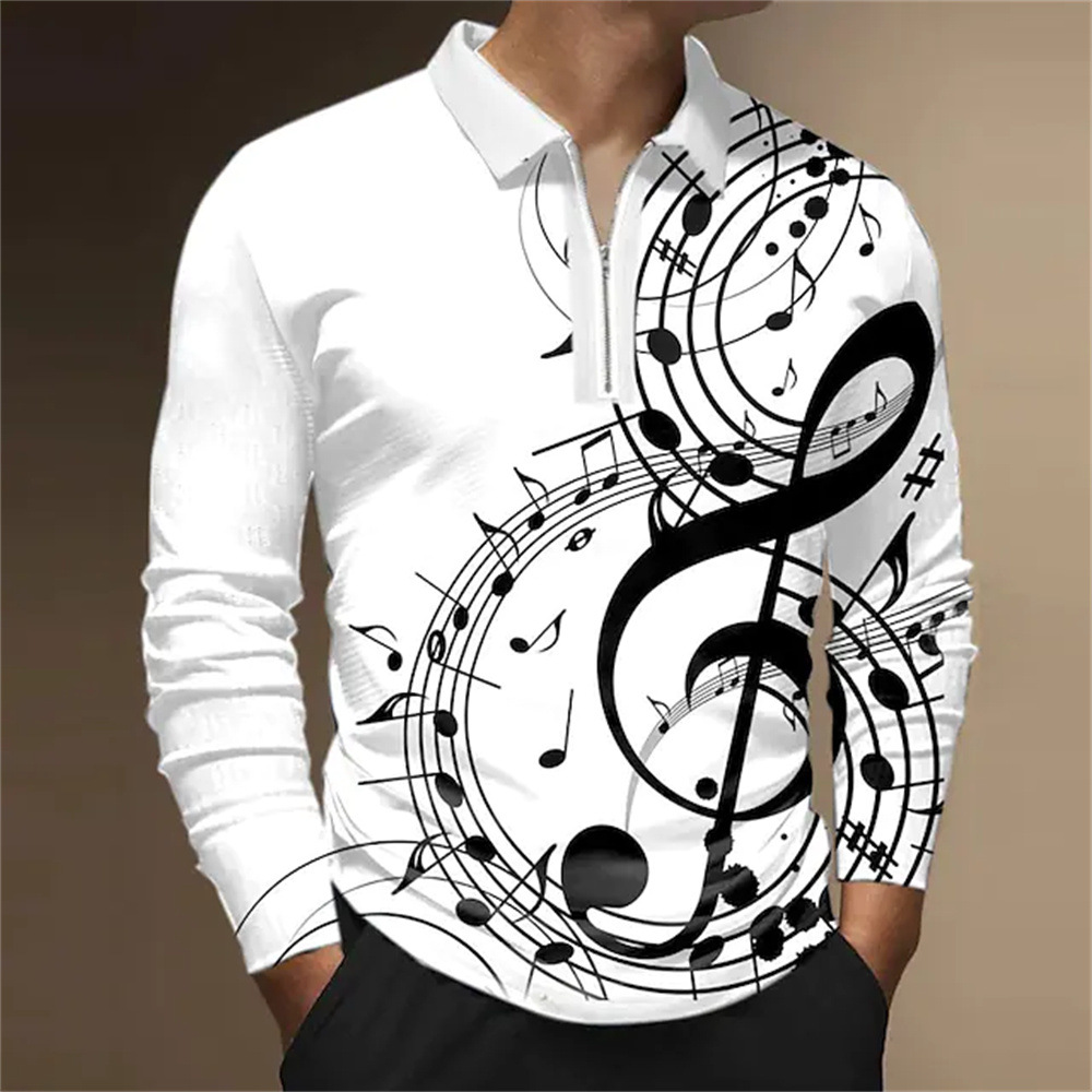 Polo à manches longues et col rond pour garçon, qualité imbattable, motif 3D, tendance, surdimensionné_voghion.com