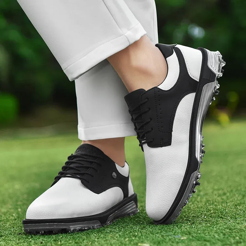Αδιάβροχα παπούτσια Golfer Sport Man Ankle Golf Sneaker Είδη παπουτσιών γκολφ Παπούτσια γκολφ Αντιολισθητικά άνετα παπούτσια για περπάτημα μαύρο 240_voghion.com