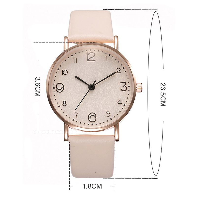 Yamaler Orologio da polso al quarzo analogico con cinturino in ecopelle da donna casual semplice alla moda coreana_voghion.com