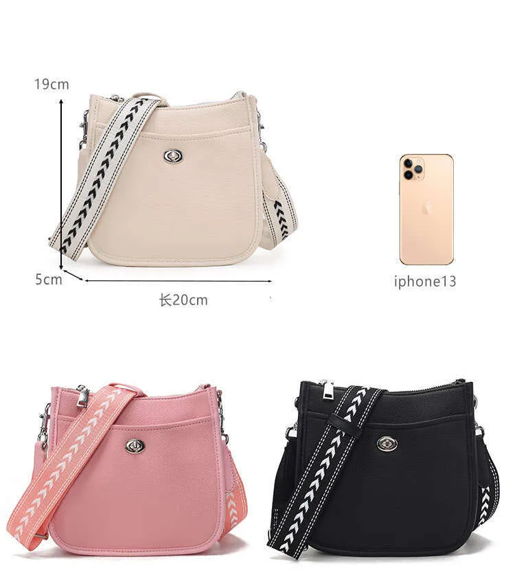 Portafoglio alla moda da donna in PU, tracolla regolabile, tasche multiple, tracolla a forma di secchiello del marchio Hobo_voghion.com
