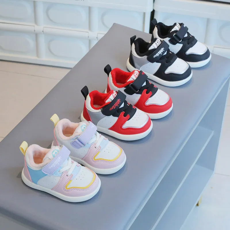Toddler Shoes Baby Kids Winter Cotton Casual Sneakers Thick Warm Anti-slip First Step Footwear Cutefeet Trainers For_voghion.com