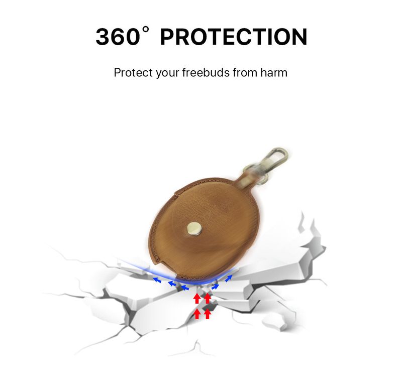Potrivit pentru noua husă Huawei FreeBuds5, husă de protecție portabilă anti-cădere din piele de vacă pentru căști Bluetooth_voghion.com