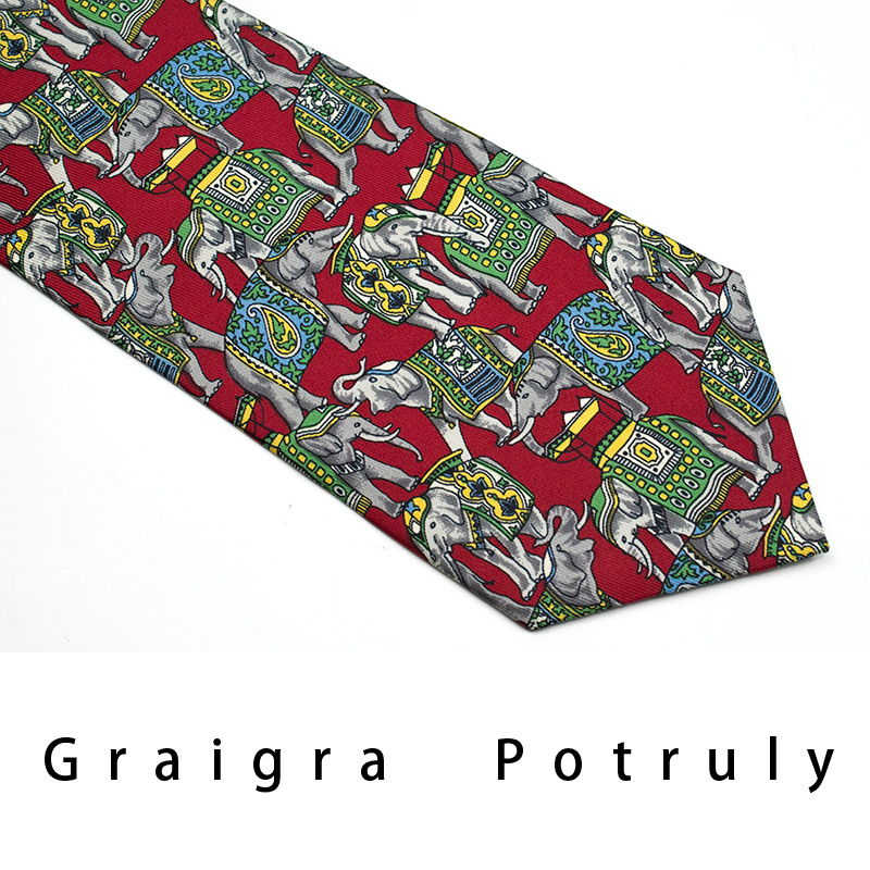 Men's Ties & Handkerchiefs replacement burgundy second-hand coffee color imported quality mulberry silk printed silk paisley men's tie extra wide_voghion.com