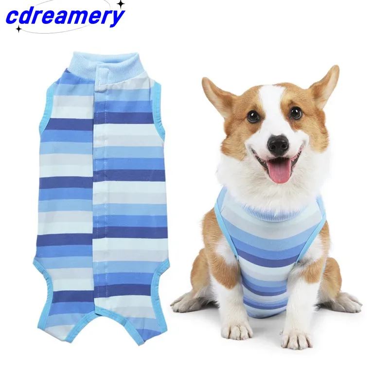 Dog Recovery Suit Post-Operative Vest Four-legged Jumpsuit Dog Clothes Anti Licking Wounds After Surgery Puppy Summer Clothes_voghion.com