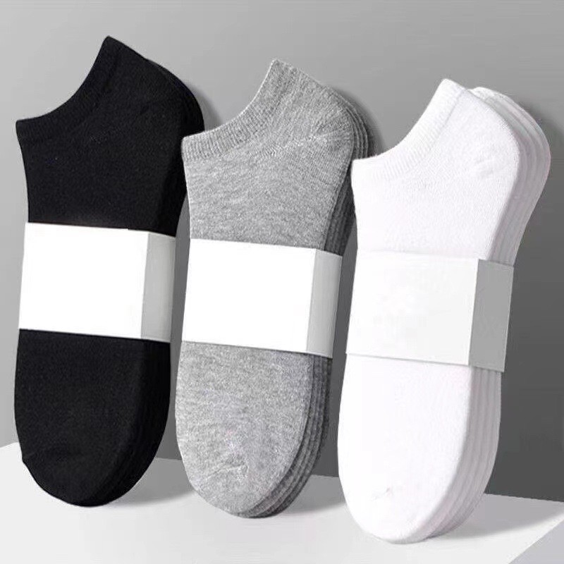 Unisex Accessories black and white socks bulk running short socks Men's Four Seasons deodorant sweat-absorbent socks welfare boat Socks wholesale