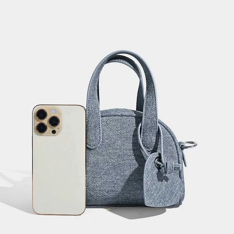 Strukturierte Damen-Denim-Handtaschen, solide, große Kapazität, lässige Schultertasche, weibliche Pendeltasche, vielseitige Umhängetasche, Jeans_voghion.com
