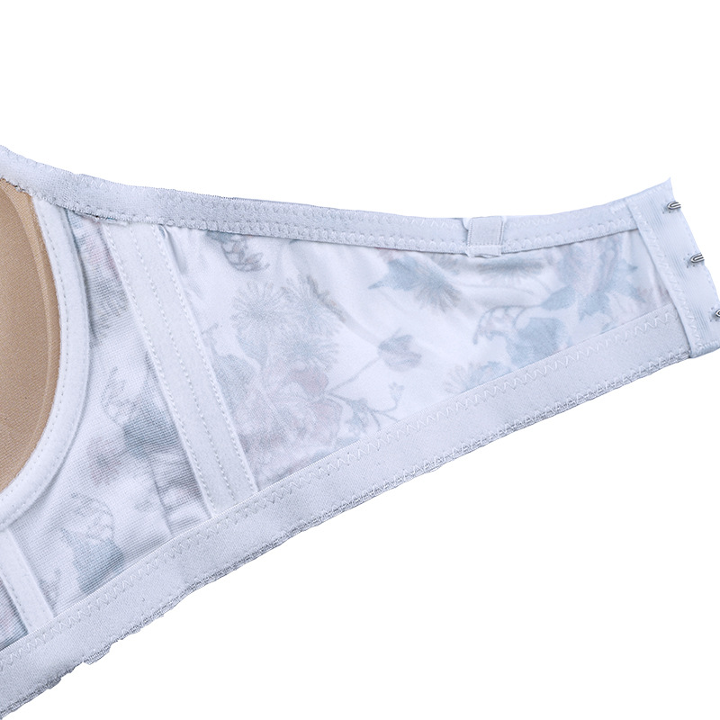 Summer gathering white underwire simple dress young women in summer thin under thick bra_voghion.com