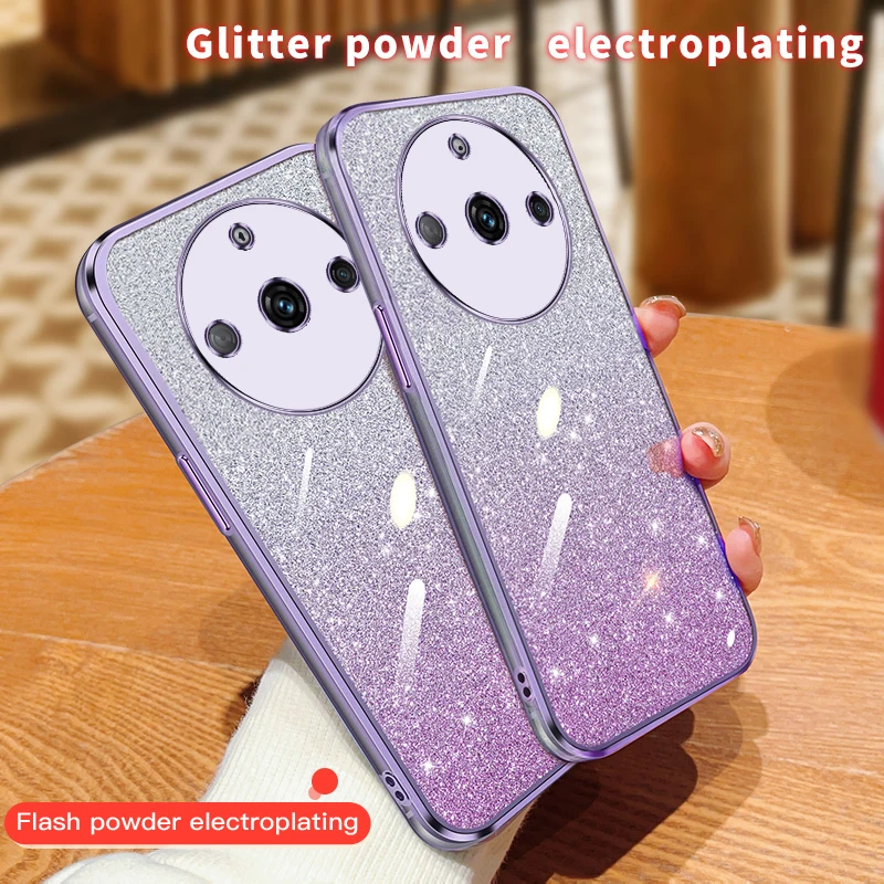 Shiny Gradient Glitter Plating Case For OPPO Realme 12 11 11Pro 10 10ProPlus C67 C55 C53 C35 C33 C31 C30 Coque Soft Back_voghion.com