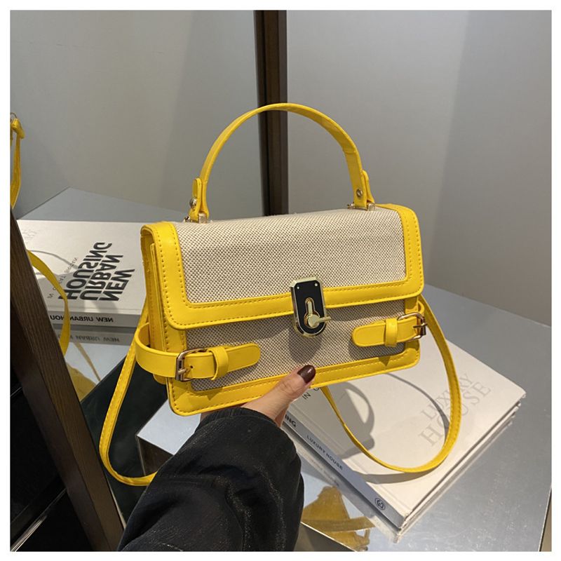 Women's Contrast Color This Year Popular Trend Ins Hand Held Single Shoulder Crossbody Ladies Small Square Bag_voghion.com