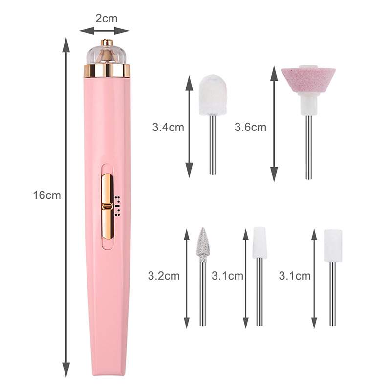 Elektrische nagelboor Schuurmachine Nagelmanicure Machinemolen voor manicure met lichte kunstpen Gereedschap voor gelverwijdering 24hShipping Snel_voghion.com